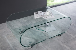 MASUTA DE CAFEA 90CM, GHOST, DIN STICLA, DESIGN MODERN