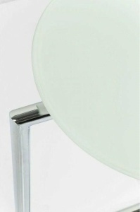 MASUTA DE CAFEA EASY LIVING 46 CM, TRANSPARENTA, CONFECTIONATA DIN ALUMINIU SI STICLA, STIL MODERN - Img 2