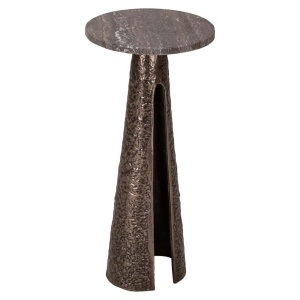 MASUTA DE CAFEA ELDORA, 214500, BRONZ, CONFECTIONATA DIN ALUMINIU SI TRAVERTIN, STIL RUSTIC