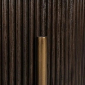 MASUTA DE CAFEA LUXOR, 95 CM, MARO/AURIU ANTICHIZAT, DIN LEMN DE STEJAR SI METAL, RICHMOND INTERIORS - Img 4