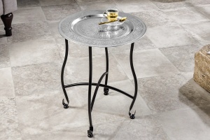 MASUTA DE CAFEA, MARRAKESCH 50CM, DIN METAL, ARGINTIU/NEGRU, ARTIM GROUP SELECTION