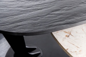 MASUTA DE CAFEA, MOVEMENT 95-160CM, DIN METAL SI CERAMICA, NEGRU/ASPECT PIATRA, ARTIM GROUP SELECTION - Img 7