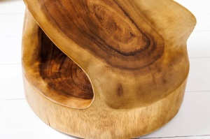 MASUTA DE CAFEA/TABURET 35CM, ARTE, LEMN MASIV, DESIGN MODERN, COD 41808 - Img 5
