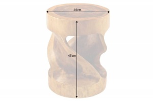 MASUTA DE CAFEA/TABURET 35CM, ARTE, LEMN MASIV, DESIGN MODERN, COD 41808 - Img 7