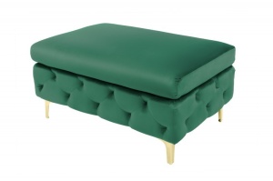 MASUTA DE CAFEA/ TABURET VERDE, BAROCK DIN METAL SI CATIFEA, STIL MODERN