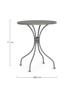 MASUTA DE GRADINA LIZETTE VERDE, CONFECTIONATA DIN METAL SI STICLA, STIL MODERN - Img 5
