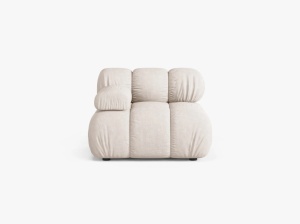 MODUL CANAPEA BELLIS, PE STANGA, BEJ, CU TAPITERIE DIN TEXTIL STRUCTURAT LIBERTY, MICADONI