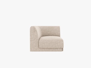 MODUL CANAPEA MILEY, BEJ, CU TAPITERIE DIN TEXTIL CHENILLE EDEN, MICADONI
