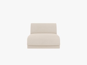 MODUL CANAPEA MILEY, CU SPATAR, BEJ, CU TAPITERIE DIN TEXTIL BOUCLE BALOO, MICADONI