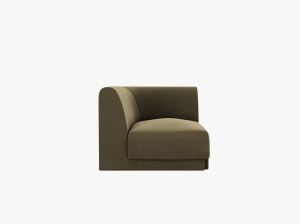 MODUL CANAPEA MILEY, VERDE, CU TAPITERIE DIN CATIFEA BLUVEL, MICADONI
