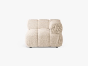 MODUL COLTAR BELLIS, BEJ DESCHIS, CU TAPITERIE DIN TEXTIL BOUCLE ROLF, MICADONI
