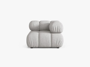 MODUL COLTAR BELLIS, GRI DESCHIS, CU TAPITERIE DIN TEXTIL STRUCTURAT LIBERTY, MICADONI