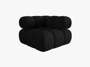 MODUL COLTAR BELLIS, NEGRU, CU TAPITERIE DIN TEXTIL 3D SONIC, MICADONI
