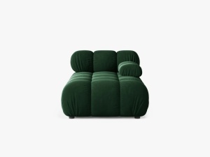 MODUL SEZLONG BELLIS, PE DREAPTA, VERDE SMARALD, CU TAPITERIE DIN CATIFEA BLUVEL, MICADONI