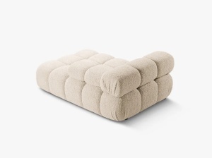 MODUL SEZLONG COLTAR BELLIS, PE DREAPTA, BEJ DESCHIS, CU TAPITERIE DIN TEXTIL BOUCLE ROLF, MICADONI - Img 3