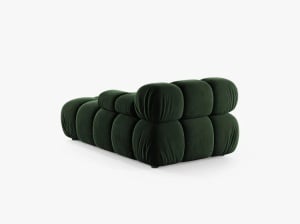 MODUL SEZLONG COLTAR BELLIS, PE DREAPTA, VERDE SMARALD, CU TAPITERIE DIN CATIFEA VENUS, MICADONI - Img 3