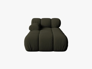 MODUL SEZLONG COLTAR BELLIS, PE STANGA, VERDE AMAZON, CU TAPITERIE DIN TEXTIL 3D SONIC, MICADONI