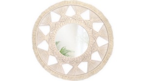 OGLINDA BAIE REA BOHO 322050, 65CM, NATURAL, DIN STICLA, CALITATE SUPERIOARA