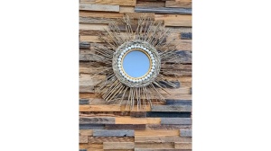 OGLINDA BAIE REA BOHO 322091, 45CM, NATURAL, DIN STICLA, CALITATE SUPERIOARA - Img 2
