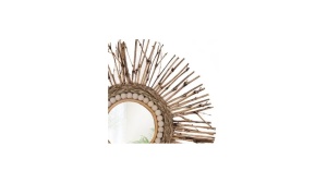 OGLINDA BAIE REA BOHO 322091, 45CM, NATURAL, DIN STICLA, CALITATE SUPERIOARA - Img 5