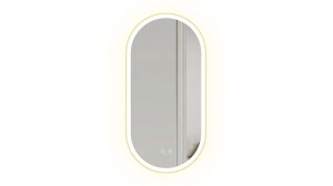 OGLINDA BAIE REA OVL, CU LED, 50x100CM, AURIU, DIN STICLA, CALITATE SUPERIOARA