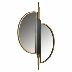 OGLINDA DECORATIVA ADELYN, NEGRU/AURIU, STIL MODERN, MI-0076 - Img 2