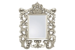 OGLINDA DECORATIVA, MAGIC, ARGINTIE, DIN RASINA SI STICLA, STIL MODERN, B2