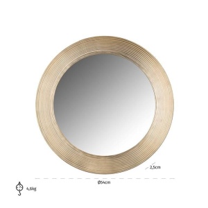 OGLINDA DECORATIVA ROTUNDA MORSE, 54 CM, AURIE, STIL MODERN, B2 - Img 3