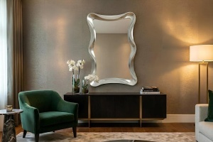 OGLINDA DEOSEBITA, ALICE 120CM, RAMA ARGINTIE, POLIURETAN, MDF SI OGLINDA, ARTIM GROUP SELECTION