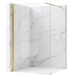 PARAVAN DE DUS FLEXI 90, AURIU/TRANSPARENT, CALITATE SUPERIOARA - Img 2