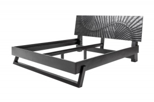 PAT 180X200CM, SCORPION, DIN LEMN MASIV MANGO NEGRU, SCULPTAT MANUAL, ARTIM GROUP SELECTION