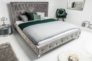 PAT DUBLU, EXTRAVAGANCIA 180CM, COD 38968 GRI ARGINTIU, DESIGN MODERN - Img 1