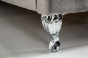 PAT DUBLU, EXTRAVAGANCIA 180CM, COD 38968 GRI ARGINTIU, DESIGN MODERN - Img 5