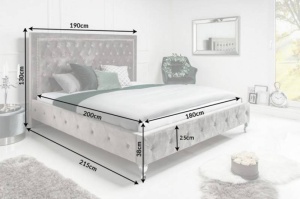 PAT DUBLU, EXTRAVAGANCIA 180CM, COD 38968 GRI ARGINTIU, DESIGN MODERN - Img 7