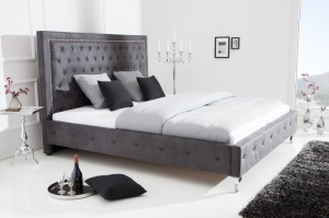 PAT DUBLU EXTRAVAGANCIA 180x200CM, COD 38484, GRI ANTIC, DESIGN MODERN - Img 1