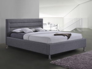 PAT DUBLU LIDEN 160 CM, GRI TAPITERIE DIN STOFA STIL MODERN
