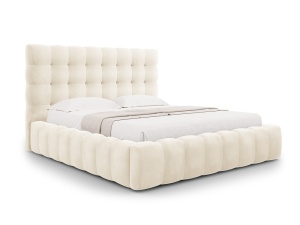 PAT EXCLUSIVIST 140X200CM, CU LADA DEPOZITARE, DIN CATIFEA BEIGE, ARTIM GROUP SELECTION
