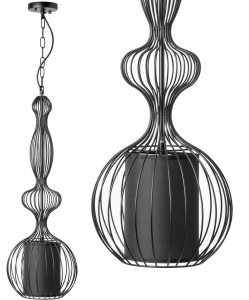 PENDUL AGRA B APP035-1CP, 23x65 cm, NEGRU, DIN OTEL SI METAL DE CALITATE, STIL MODERN, TU