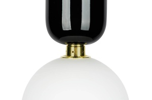 PENDUL BOY S FI18, NEGRU, DIN METAL SI STICLA, STIL MODERN, B2 - Img 2