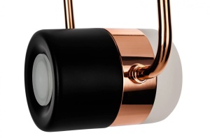 PENDUL CU LED-URI BLINK 1, CUPRU/NEGRU, DIN ALUMINIU SI PLASTIC OPAL, STIL MODERN, B2 - Img 5