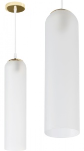 PENDUL GLASS APP665-1CP, ALB SI AURIU, DIN OTEL, METAL SI STICLA, STIL MODERN, TU