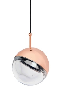 PENDUL HALF, CUPRU/TRANSPARENT, DIN ALUMINIU SI STICLA, STIL MODERN, B2