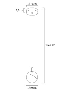 PENDUL HALF, CUPRU/TRANSPARENT, DIN ALUMINIU SI STICLA, STIL MODERN, B2 - Img 7