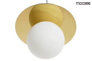 PENDUL HALO, AURIU, CONFECTIONATA DIN METAL SI STICLA, STIL MODERN - Img 2