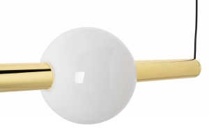 PENDUL LIBRA 90, AURIU, DIN METAL SI STICLA, STIL MODERN, B2 - Img 5