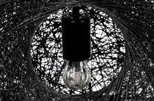 PENDUL LUNA 80, NEGRU, DIN CANEPA, STIL MODERN, B2 - Img 5
