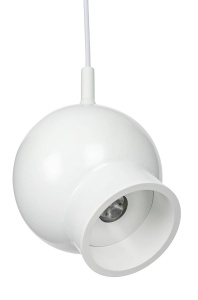 PENDUL OJO LONG, ALB, DIN METAL, STIL MODERN