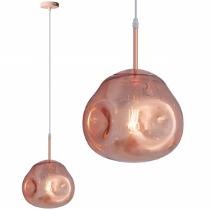 PENDUL ROSE GOLD APP333-1CP, 28x27 cm, ROZ AURIU, DIN STICLA SI METAL, STIL MODERN, TU
