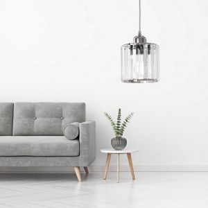 PENDUL SILVER APP508-1CP, 14X90, CROM, DIN METAL CROMAT SI STICLA, STIL MODERN, TU - Img 8