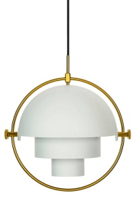 PENDUL VARIA, ALB/AURIU DIN OTEL CARBON, STIL MODERN, B2 - Img 3